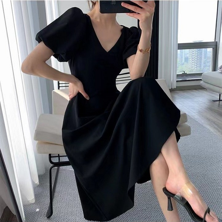 햅번 스타일 V넥 A라인 원피스 햅번 스타일 V넥 A라인 원피스