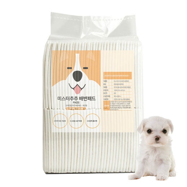 미스터추추 반려견 배변패드, 100개입, 1개
