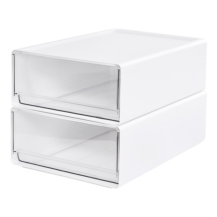 까사마루 다용도 펜트리 올림 서랍장 대형, 화이트, 2개