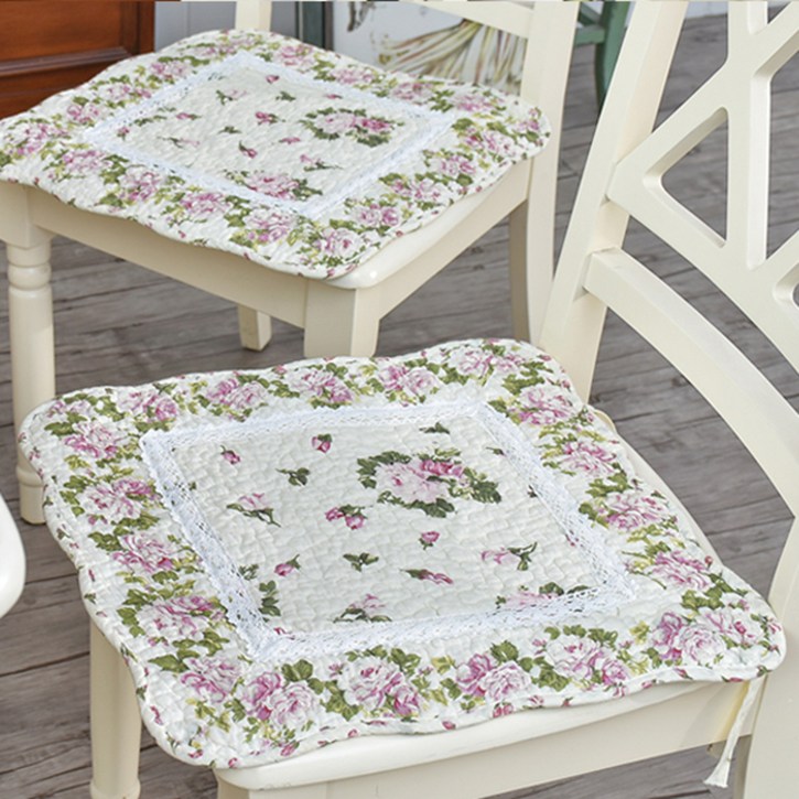 블럭마트 플라워 천 쿠션커버 방석 4p