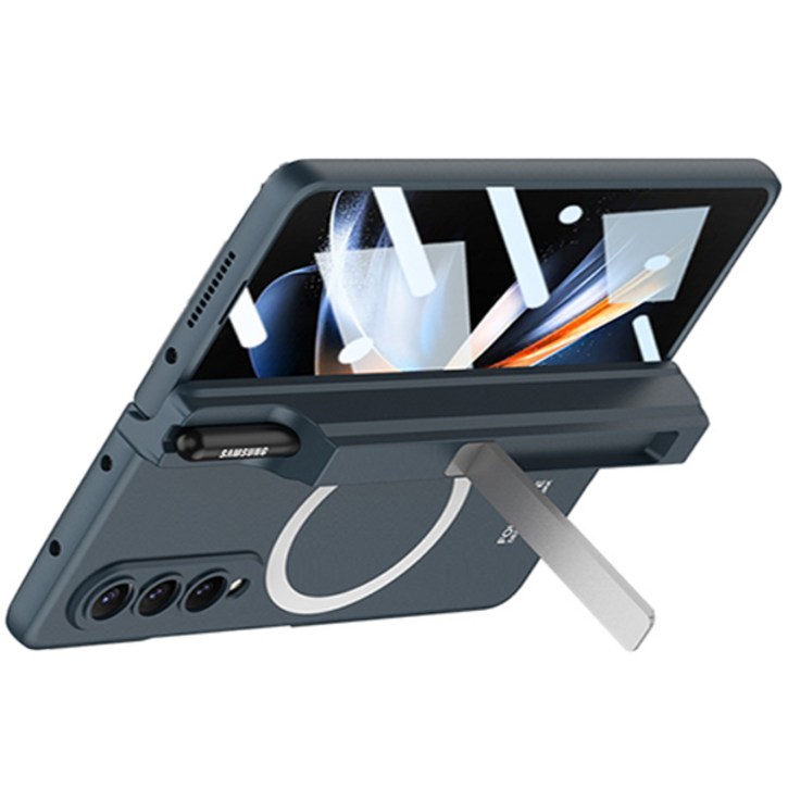 맥세이프 힌지 보호 펜 수납 거치대 액정 보호 일체형 올인원 휴대폰 케이스 2