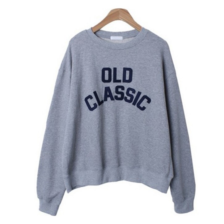 린다샵 리피흐 클래식 레터링 포인트 오버핏 맨투맨 cpt15808k48