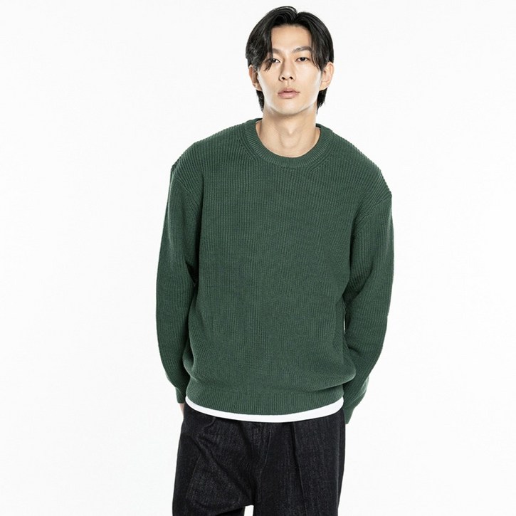 킨록 남성용 올데이 소프트 코튼 라운드 니트