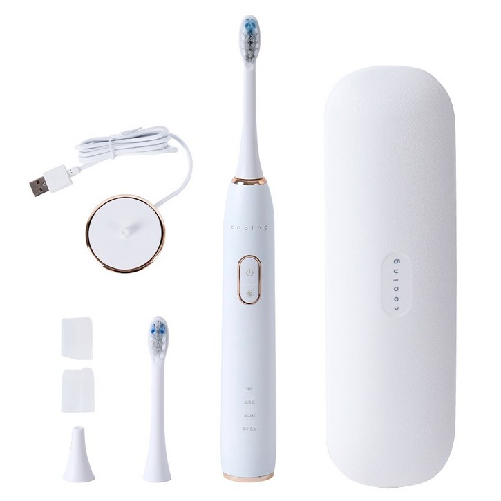 쿠잉전자 음파 전동칫솔, ETB01WH, 화이트, 1개
