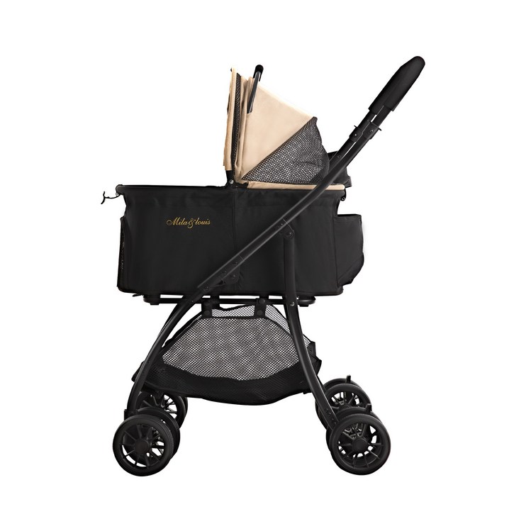 MILALOUIS 접이식 분리식 반려동물 유모차 강아지 유모차 고양이유모차 개모차 일체형 뉴바론 개모차 원터치 퀵폴딩 개모차