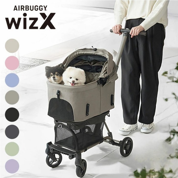 에어버기 AirBuggy 펫 위즈 X 경량 컴팩트 개모차 강아지 유모차 WIZ X