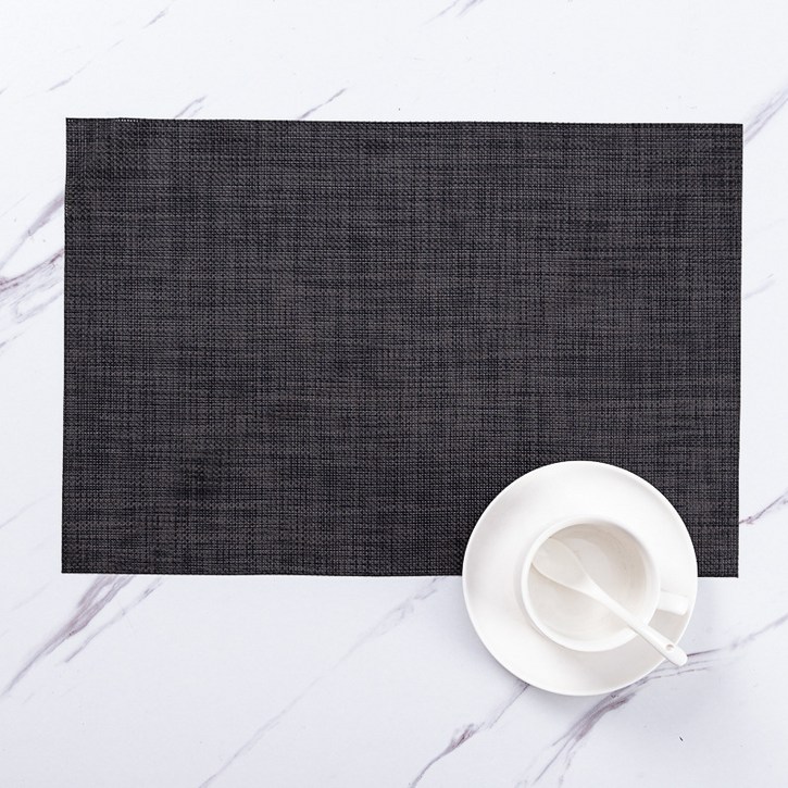 라포에LaFoe 호텔식 미끄럼 방지 방수 식탁 테이블 매트 4P 세트, 모던 블랙, 4개