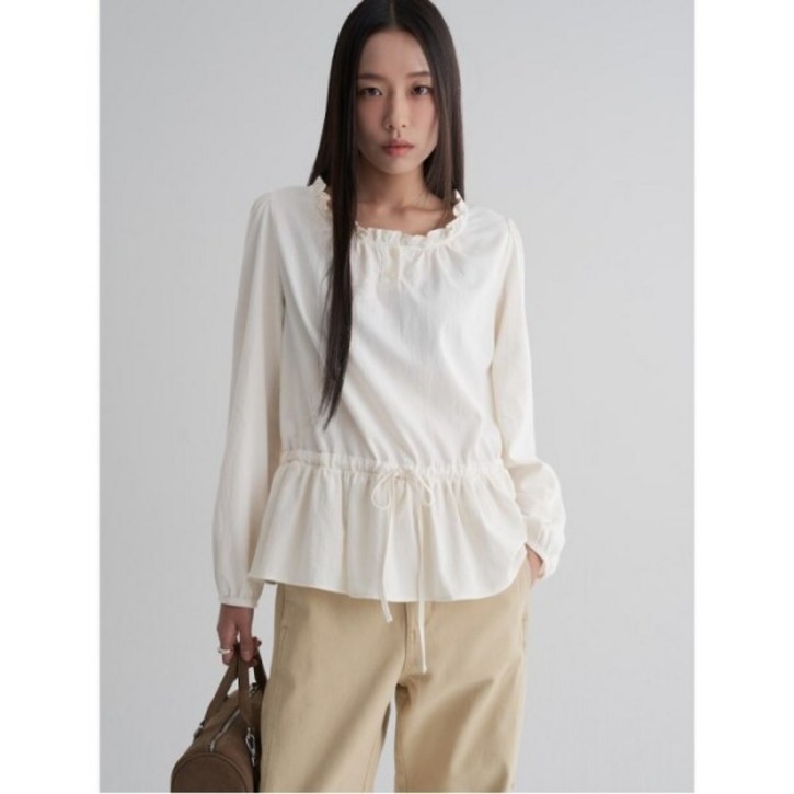 에잇세컨즈 소프트피치 롱 블라우스 아이보리 165964AY30