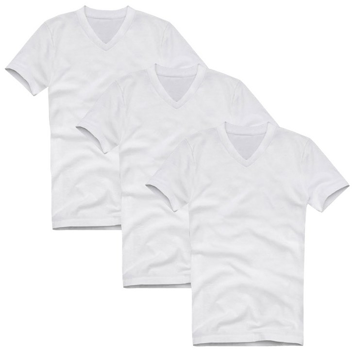 더폴베이 남여공용 브이넥 반팔 티셔츠 3PACK 더폴베이 남여공용 브이넥 반팔 티셔츠 3PACK