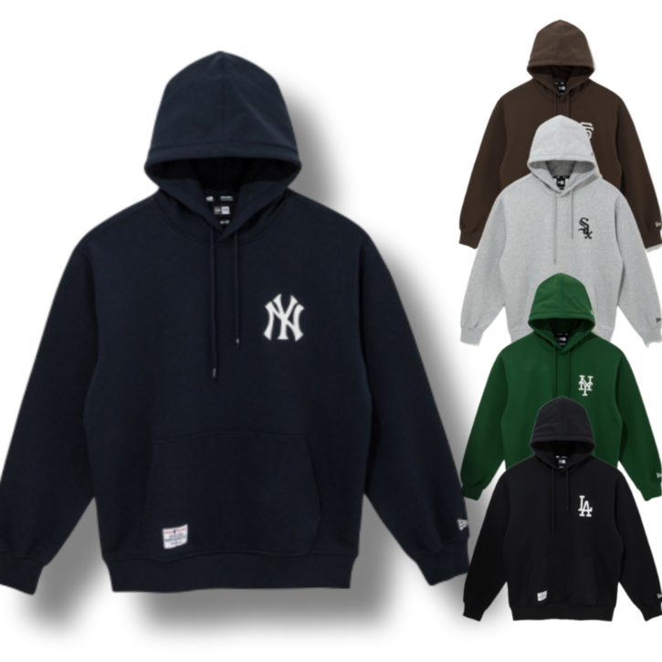 [국내매장판 뉴에라 남여공용 후드티 뉴욕 양키스 시카고 화이트삭스 뉴욕 메츠 LA 다저스