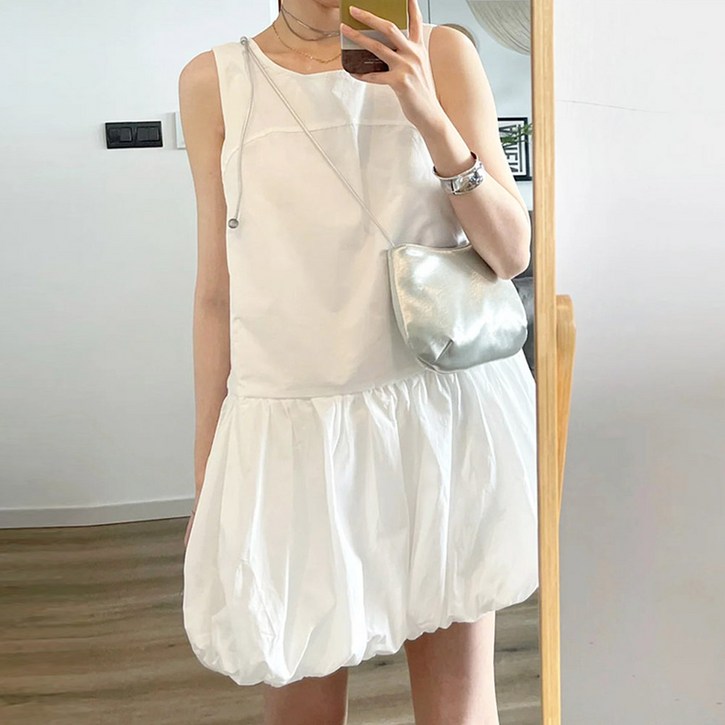 메이킹유 벌룬핏 나시 민소매 레이어드 WC539페페원피스