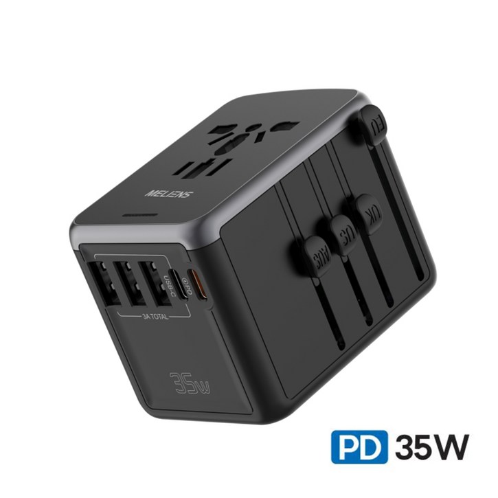 멜리언스 PD35W 5포트 해외여행 초고속충전 멀티어댑터 플러그, 1개