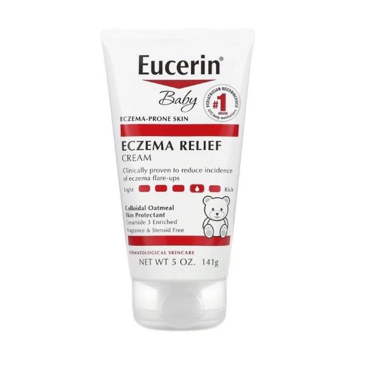 Eucerin, 유아용, 습진 완화 크림, 무향, 141g(5oz)