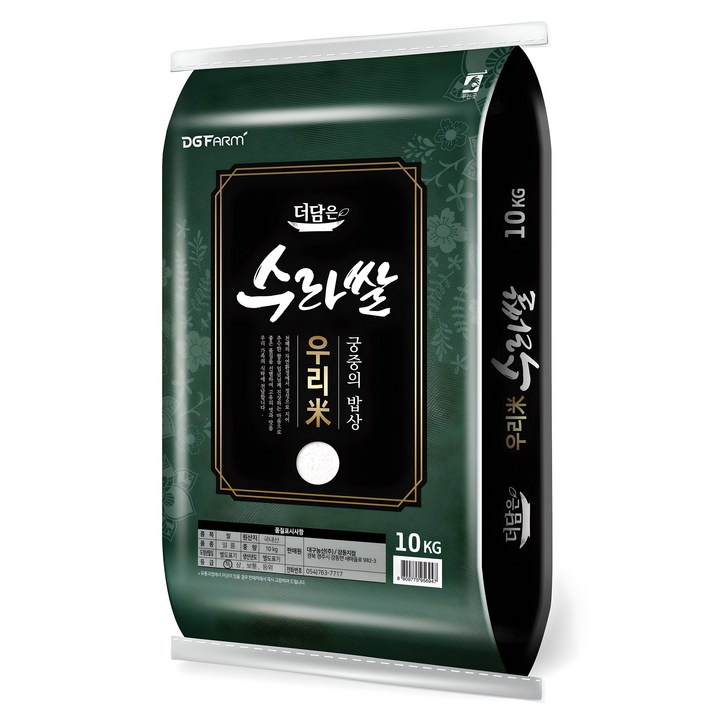 더담은 2024년산 햅쌀 우리미 수라쌀, 특등급, 10kg, 1개 더담은 2024년산 햅쌀 우리미 수라쌀, 특등급, 10kg, 1개