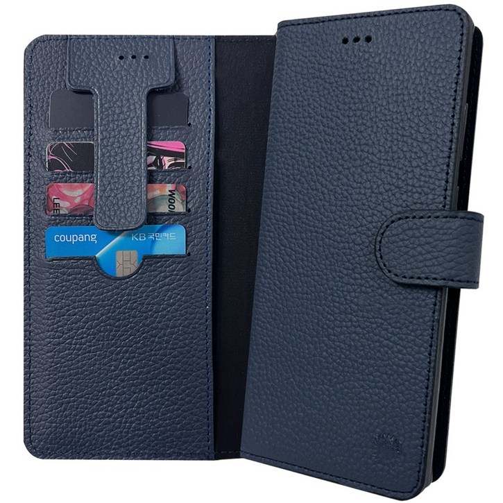 갤럭시점프2 쏠 에리 천연소가죽 카드 지갑 다이어리 케이스