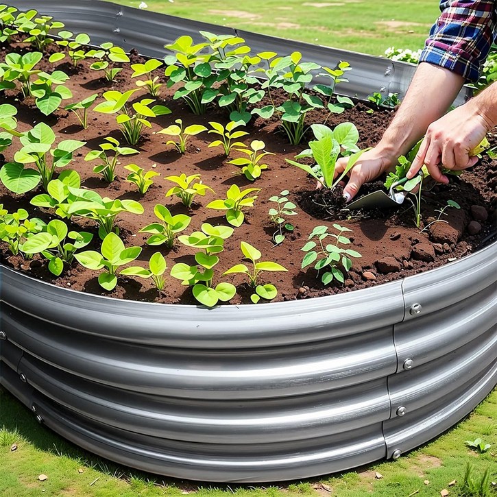 HK Sell 풀라인 홈 가드닝 발코니 엣지, 실버