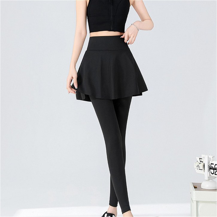SAHINER 하이웨이스트 치마바지 레깅스 요가 트레이닝 여성 운동복 JBYJK01