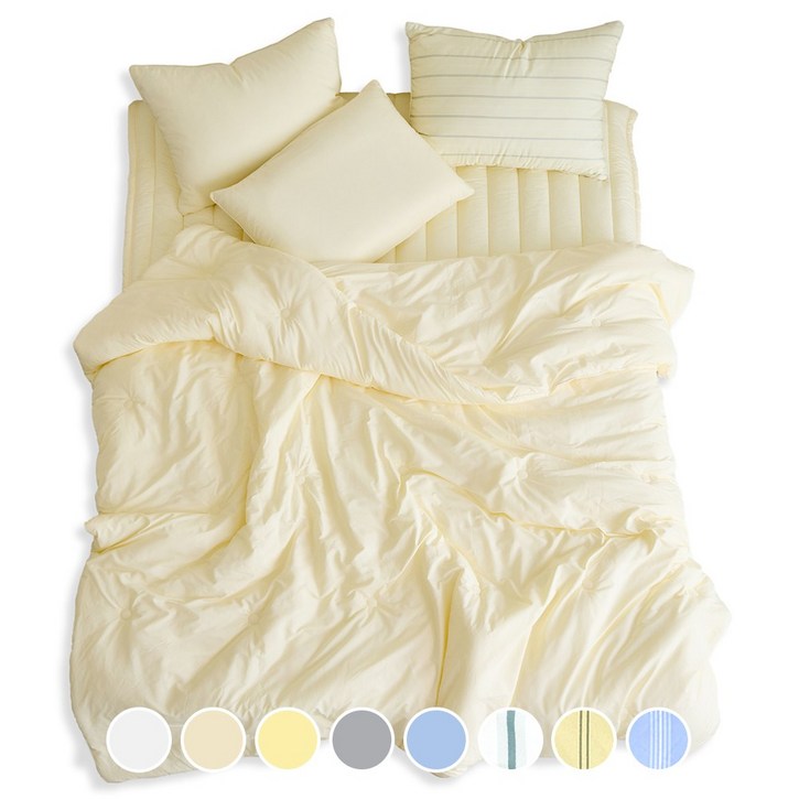 독일 피부과학인증 AllerX 더마 알러지케어 먼지없는 차렵 이불 간절기 가을 사계절 침구 세트