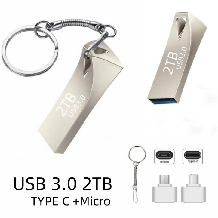 USB 3.0 고속 플래시 메모리 디스크 대용량 2TB, 1개, 2000GB USB 3.0 고속 플래시 메모리 디스크 대용량 2TB, 1개, 2000GB