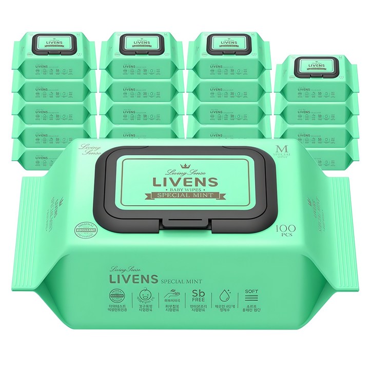 리벤스 스페셜 민트 유아물티슈 캡형