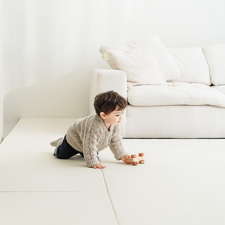 리포소홈 폴더매트 아기 유아 거실 놀이방 안심 틈새 매트, 아이보리