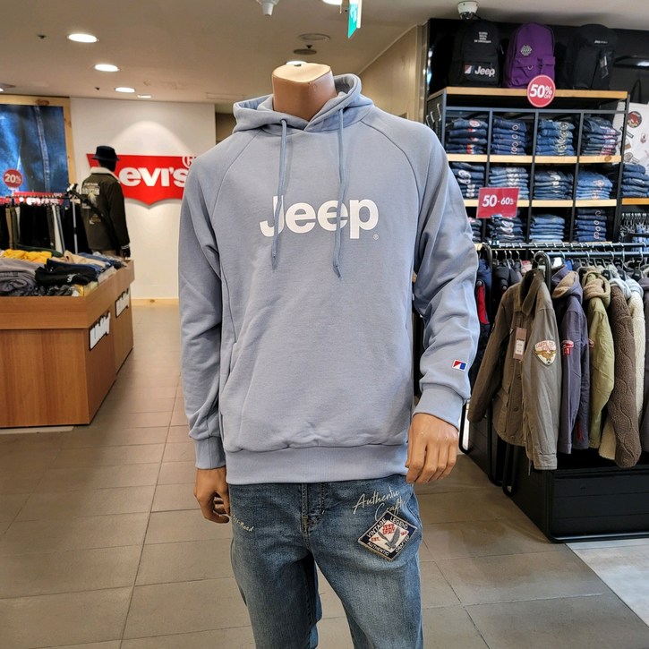 지프 남녀공용 클래식 JEEP빅로고 후드티셔츠 GL1THU001