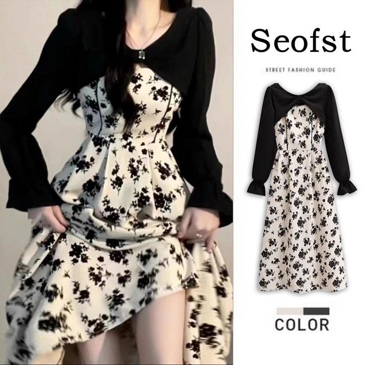 Seofst 로즈플라워 원피스 ZZT-FZ015