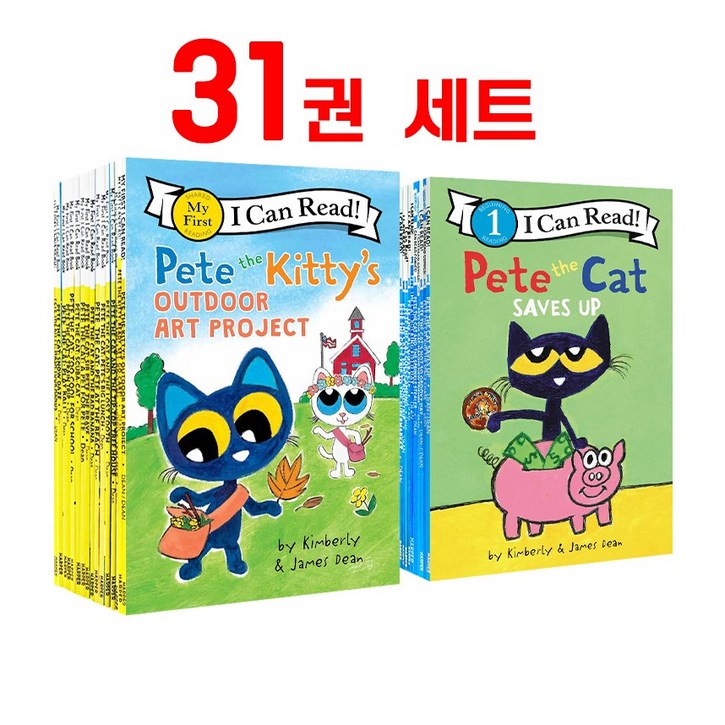 [경컴퍼니] 국내 아이캔리드 피트더캣 28권 세트  I can read  pete the cat 영어원서 음원제공