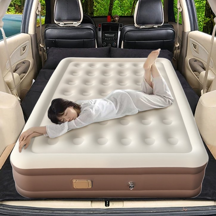 내장형 자동 펌프 에어 베드 야외 야영 에어 매트, 카멜
