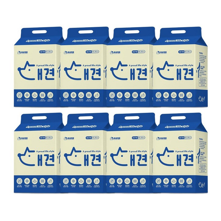 백세개로 대견패드 배변패드 중형 240매, 8팩, 15개입