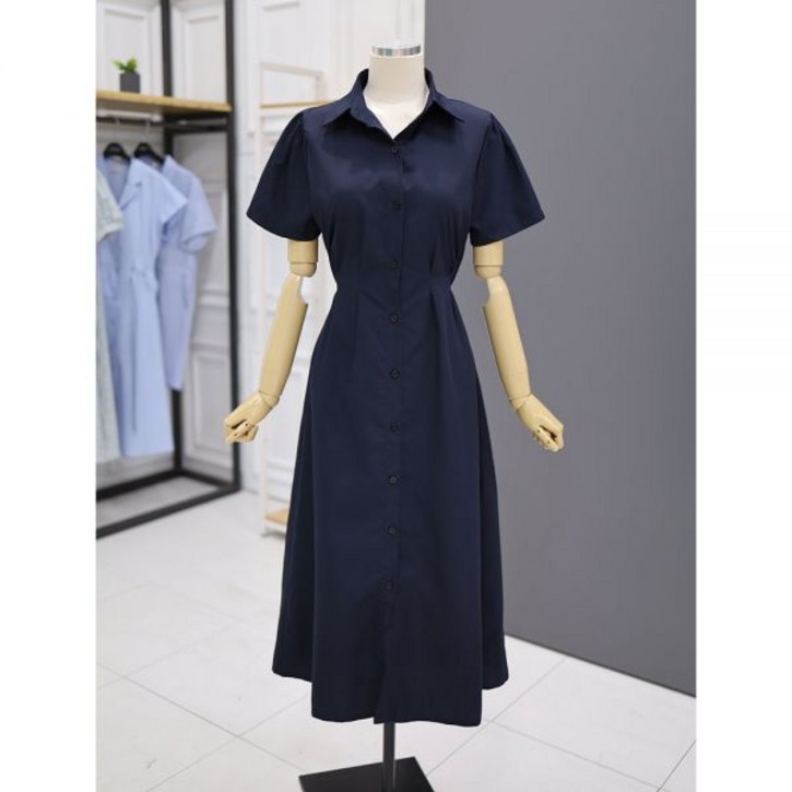 르샵 허리 스트랩 핀턱 셔츠 원피스 TM5OP369