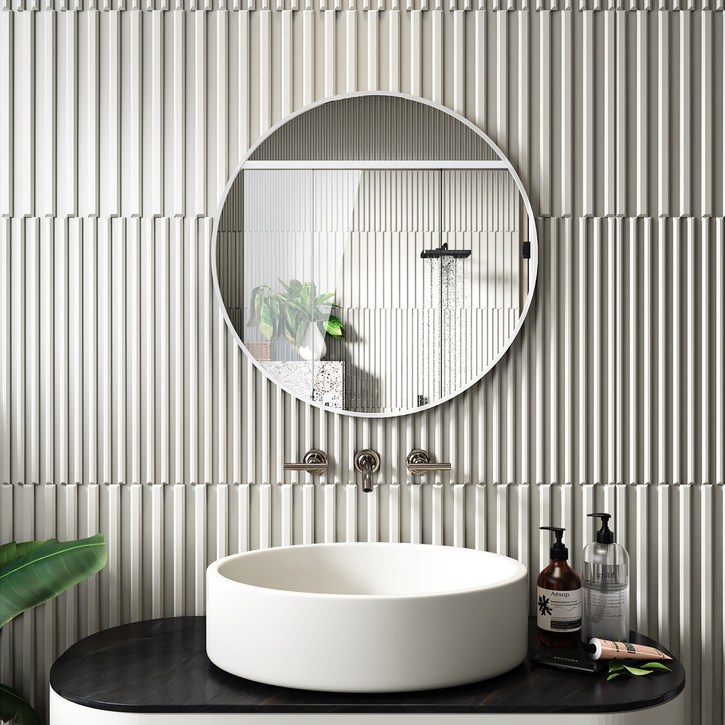 뷰티피크 화장대 거울 원형 벽걸이형 욕실거울, 골드50cm