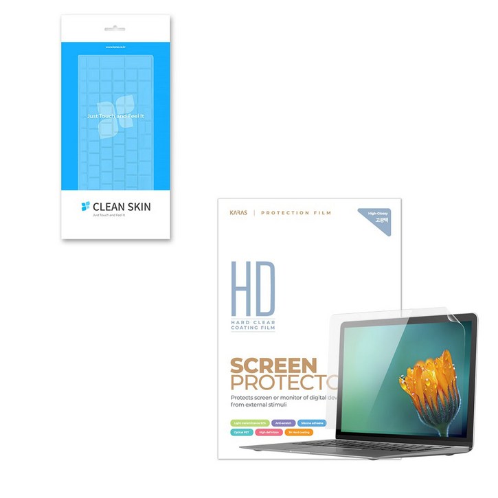카라스 삼성 노트북 플러스2 NT550XDA,NT551XDA,NT550XDZ용 고광택액정필름+노트북키스킨 셋트, 1세트, 복합