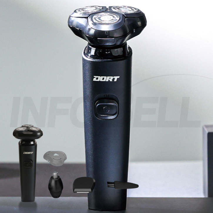 [TV홈쇼핑정품 인포벨] 독일 도르트 3헤드 전기면도기 남성 전동면도기 방수 충전식 입체 쉐이버