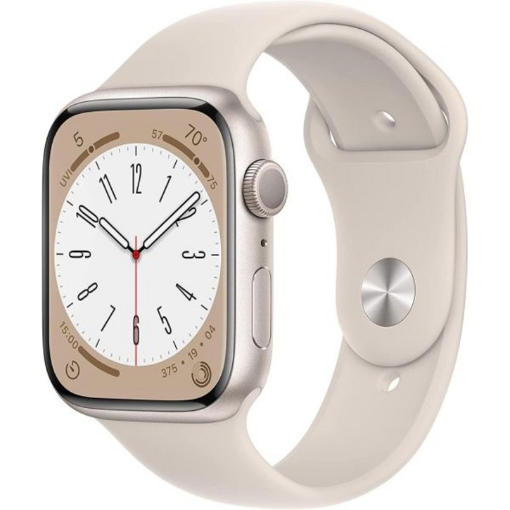 Apple Watch 시리즈 8 GPS 41mm - 스타라이트 스포츠 밴이 있는 스타라이트 알루미늄 케이스 ML갱신