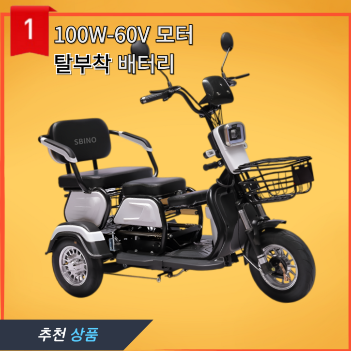 삼륜 세발 전동차 전기오토바이 전기스쿠터, 화이트