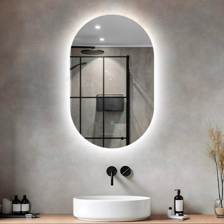 폼마 노프레임 간접조명거울 욕실거울 화장대 LED 터치스위치, 03. 코지 LED 조명 타원형 거울