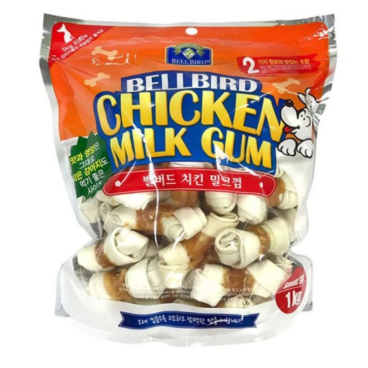 벨버드 치킨밀크껌 1kg(스몰 911cm) 코스트코 소형 개껌 애견간식
