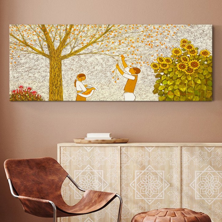 풍수 돈들어오는그림 해바라기그림 개업 선물 집들이 금전운 와이드 거실 인테리어 캔버스 그림액자 10종