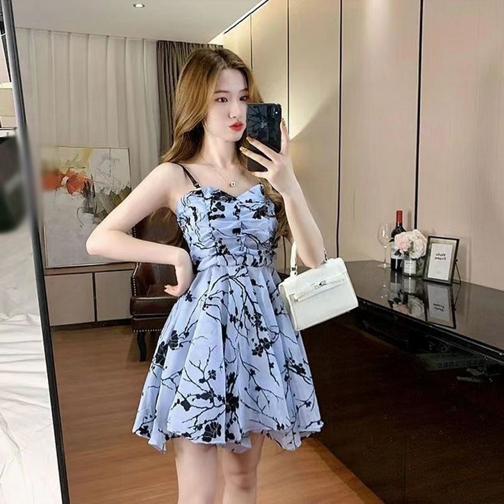 AOKADA 플라워 나시 미니 원피스