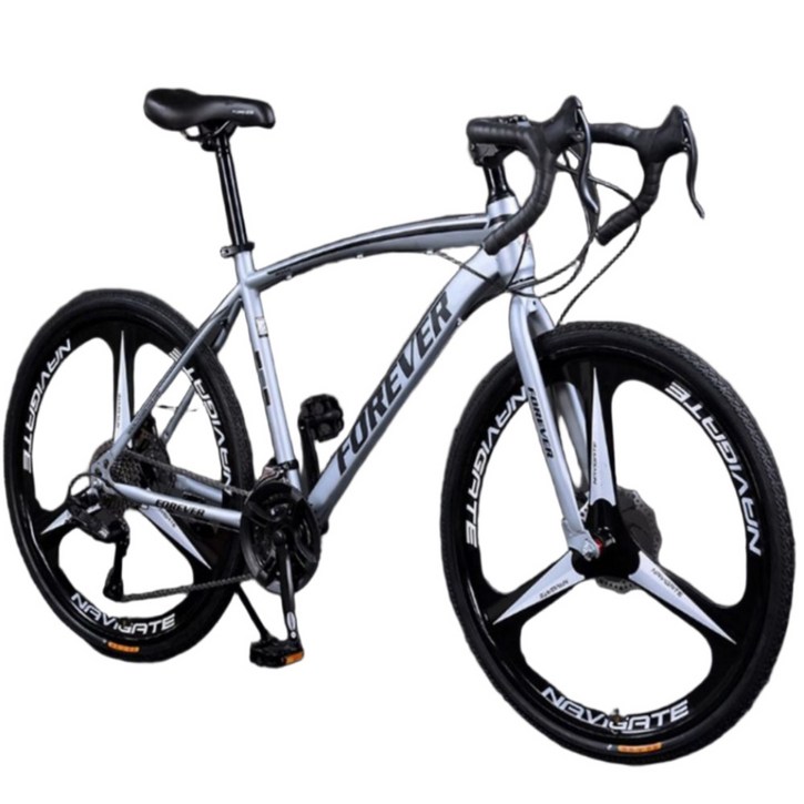 메드멕스 고성능튼튼한 로드자전거 자전거 자바 트렉 룩 26인치 출퇴근용 성인용 입문용, 1개, 160cm, 24단 x 로드용 10포크휠 x 그레이