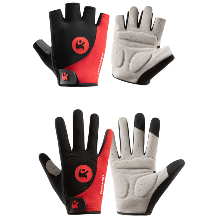 댄트스포츠 충격흡수 자전거 장갑 반장갑  긴장갑 1세트 2개, 라이딩레드, 1개