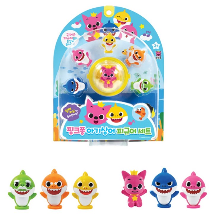핑크퐁아기상어피규어세트, 1세트