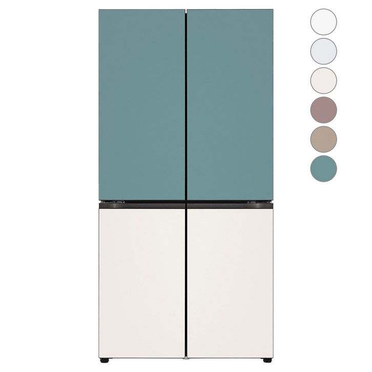 [색상선택형] LG전자 디오스 오브제컬렉션 4도어 냉장고 글라스 875L M873AAA031, M873GTB031S