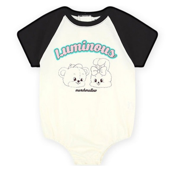 MilkBaby 유아용 마카롱 라글란 바디수트 아기우주복