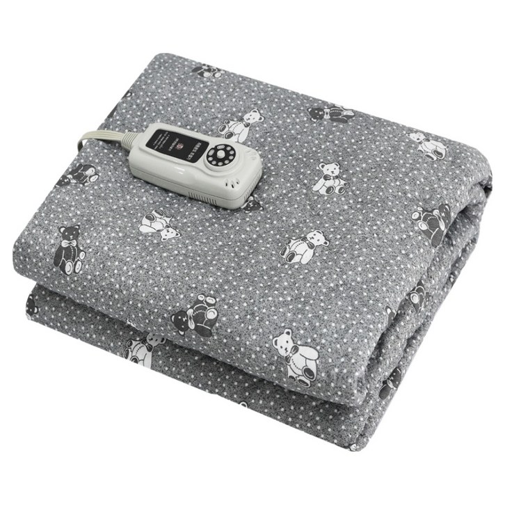 HanilMedical 고급 전기요 곰인형, 그레이, 싱글1000 x 1800 mm