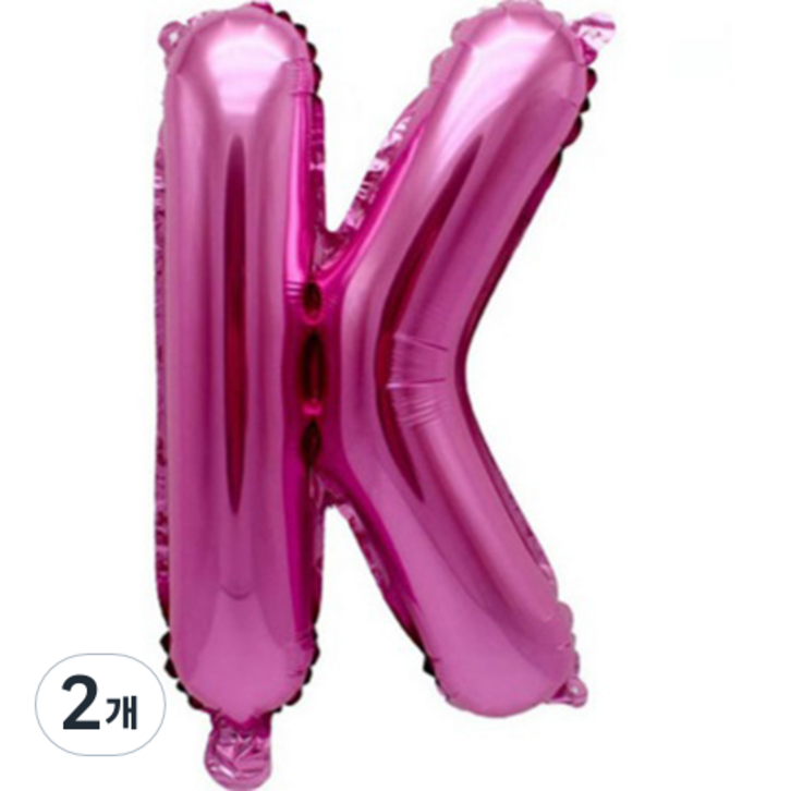 팡파티 레터링 알파벳 풍선 K 40cm, 퍼플, 2개