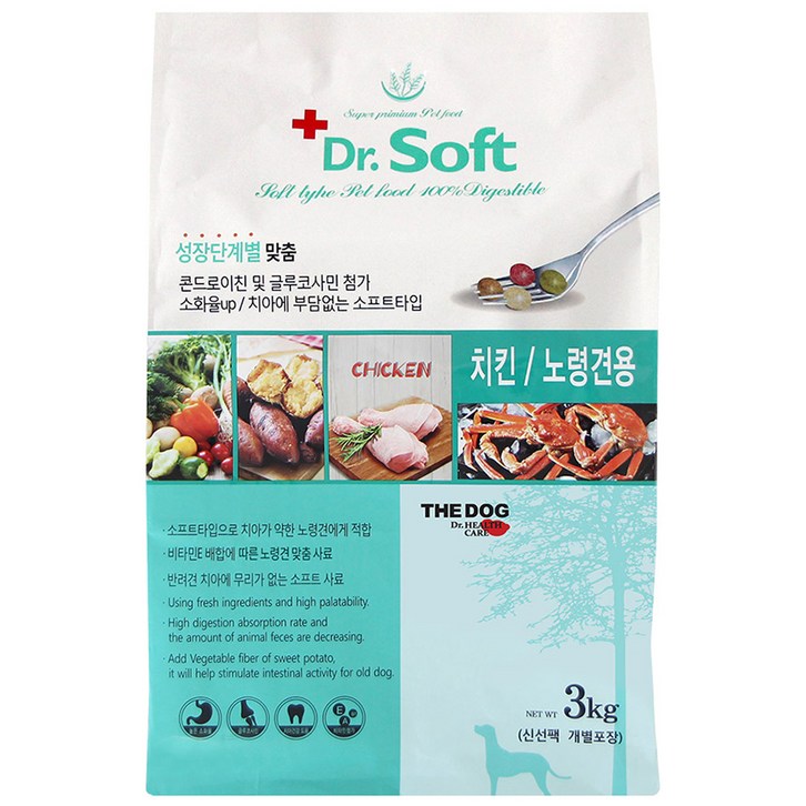 더독 노령견용 닥터소프트 치킨 소프트사료 더독 노령견용 닥터소프트 치킨 소프트사료