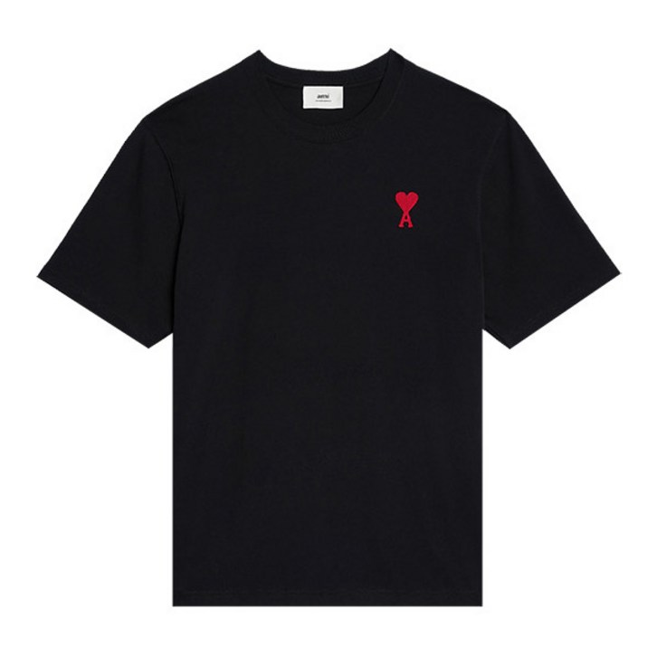 [아미] 하트 로고 반팔 티셔츠 UTS004 726 009 BLACK/RED [AIC117
