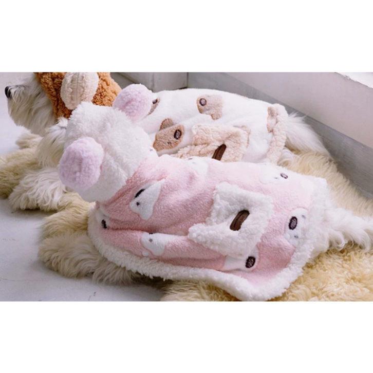 댕집사마켓 강아지망토 강아지양털담요 목욕담요, 핑크, 1개